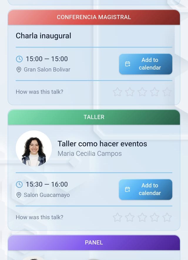 Mapa interactivo del evento
